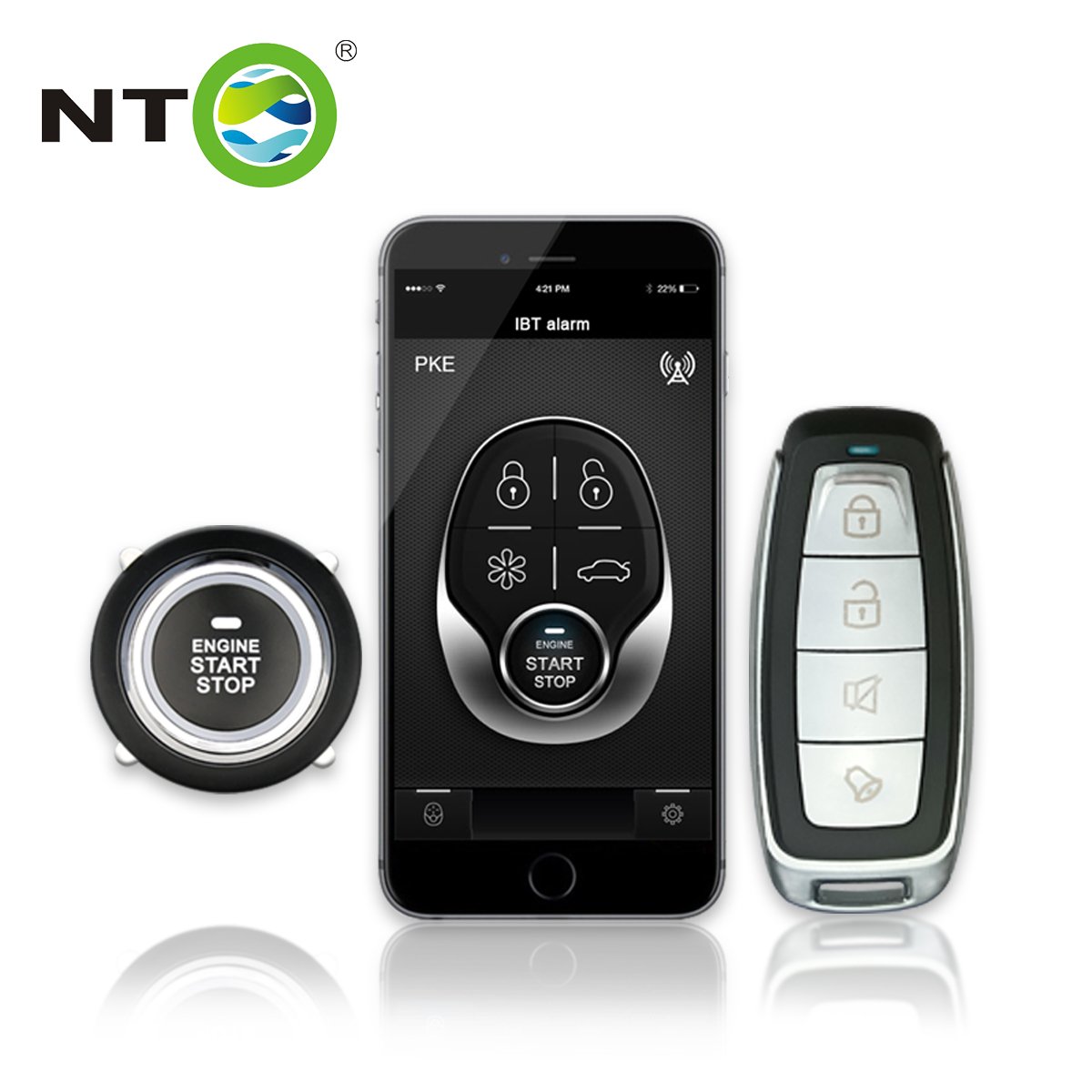 NTO Mobile Phone Remote Control Start Car Autostart Engine One Button Start Stop System Automatic Engine Starter Central Lock